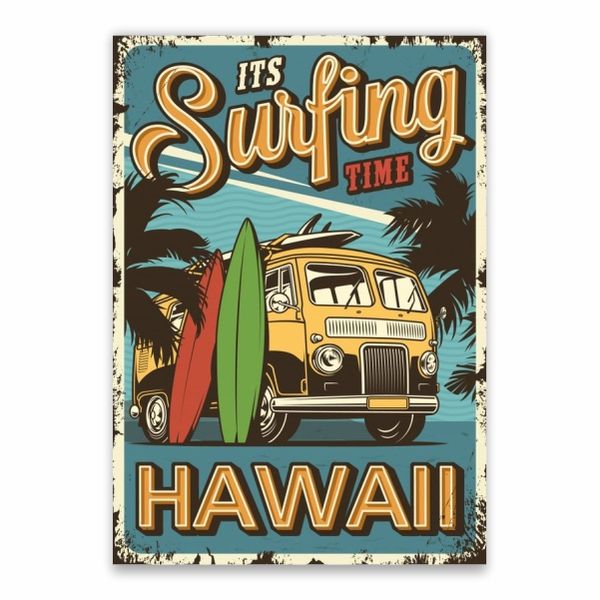 It's Surfing Time Hawaii Poster - A1