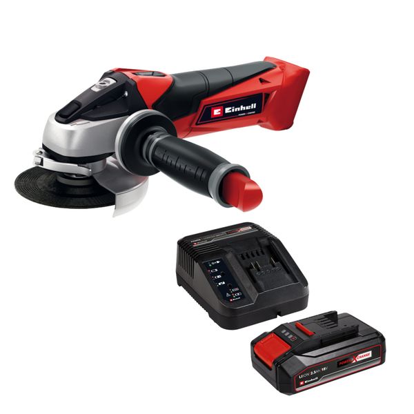 EINHELL Power X-Change Cordless Angle Grinder plus 2.5Ah Battery&amp; Charger