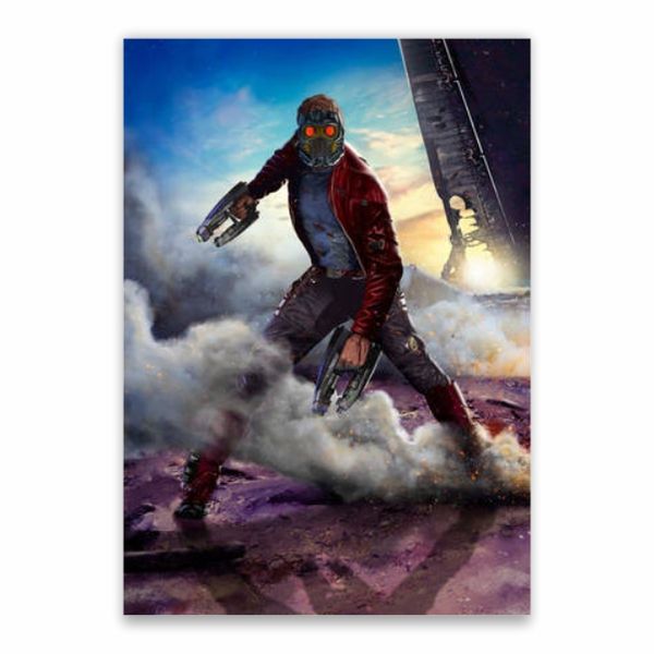 Star Lord In Action Poster - A1