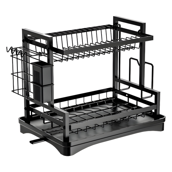 Dish Drainer with Drainboard Large Capacity for Small Kitchen Countertop