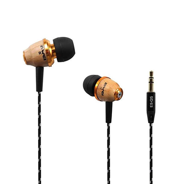 Awei ES - Q5 Wooden Earphones
