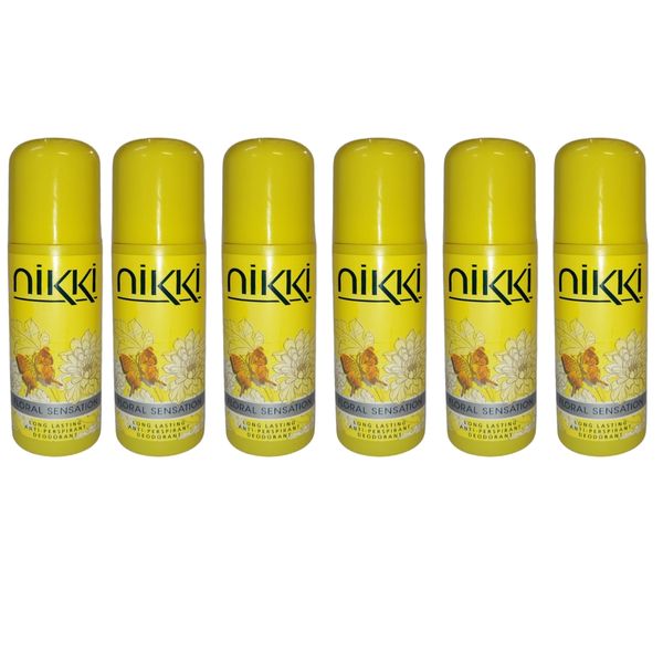 Nikki Long Lasting Anti-Perspirant Roll On 50ml - Floral Sensation 6 Pack