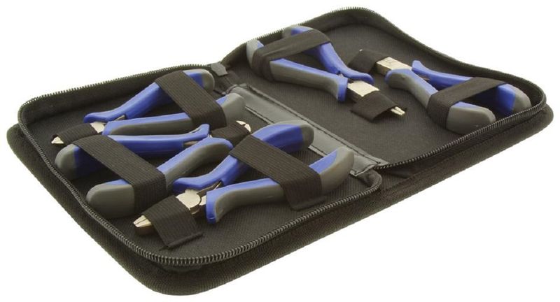 Duratool (D00122) 5 Piece Mini Plier Set with Ergonomic Handles