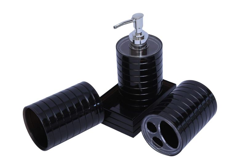 Zamudi 4 Piece Tumbler, Soap Dish and Dispenser Set