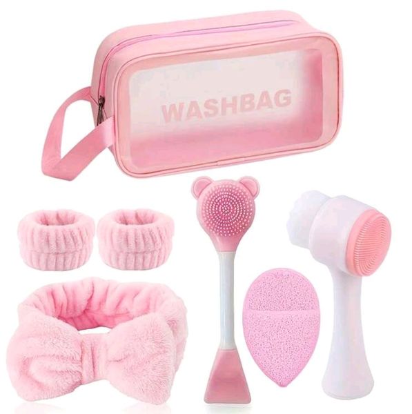 7-Piece Facial Cleansing &amp; Spa Gift Set - Perfect Beauty Self-Care Kit