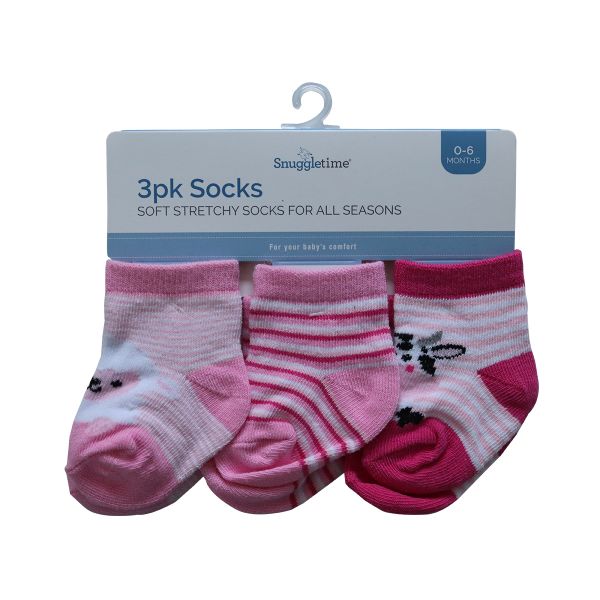 Snuggletime - Soft Cotton Baby Socks (Pack of 6)