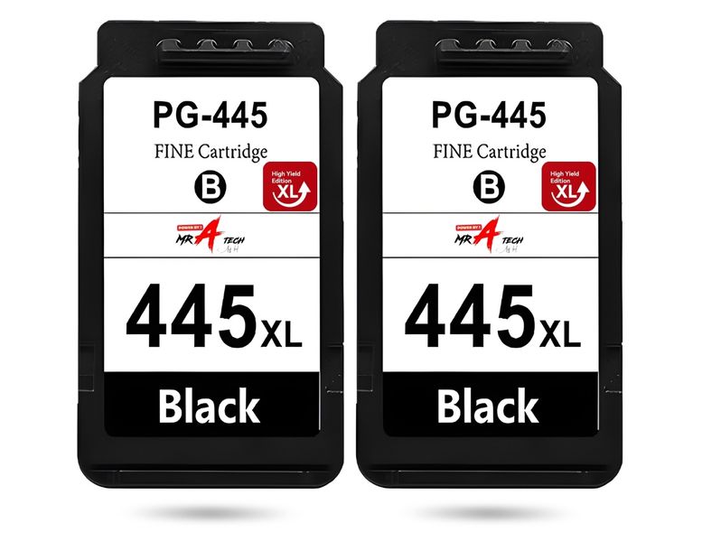 445XL Black ink Compatible with Canon 445XL (High Yield) Ink Cartridges X 2