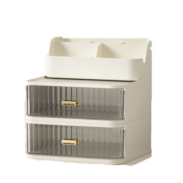Cosmetics desktop storage White