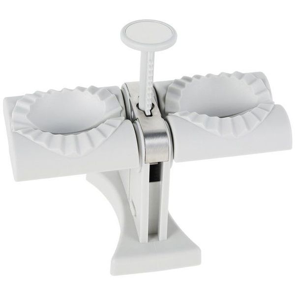 White ABS+Stainless Steel Dumpling Mold