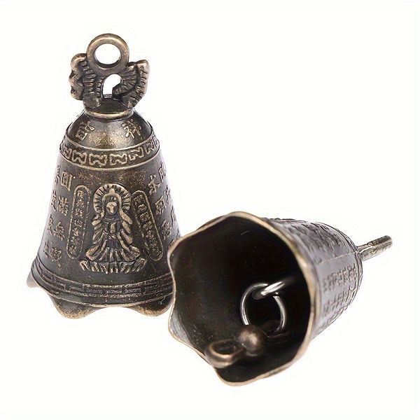 2Pieces Chinese Mini Guanyin Buddha Bell