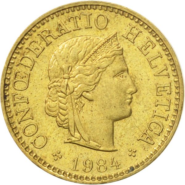 1984 Switzerland 5 Rappen Coin