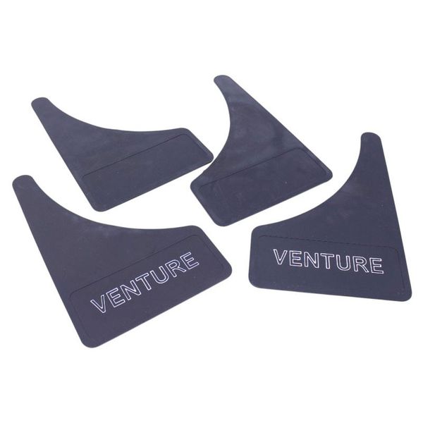 Universal Rubber Mud Flaps Compatible With Venture Lettering - Black - Set of 4