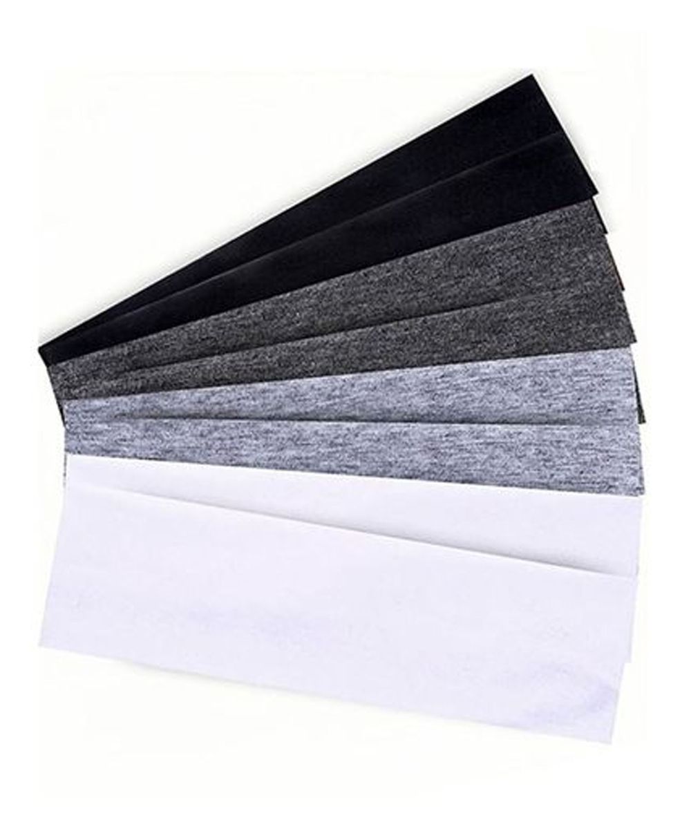 8 Pieces Elastic Sports Turbans, Non Slip Sweat Headbands for Sports Workout