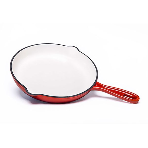 La Cocina 26cm Cast Iron Frypan - Red