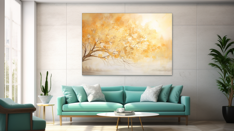 Canvas Wall Art - Gold Reverie Tree Abstract - JT0044