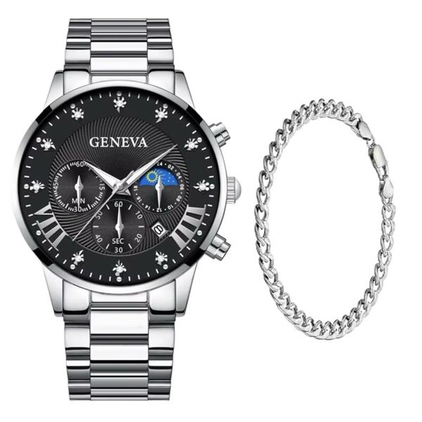 Geneva Quartz Watch &amp; Bracelet Set With Bracelet