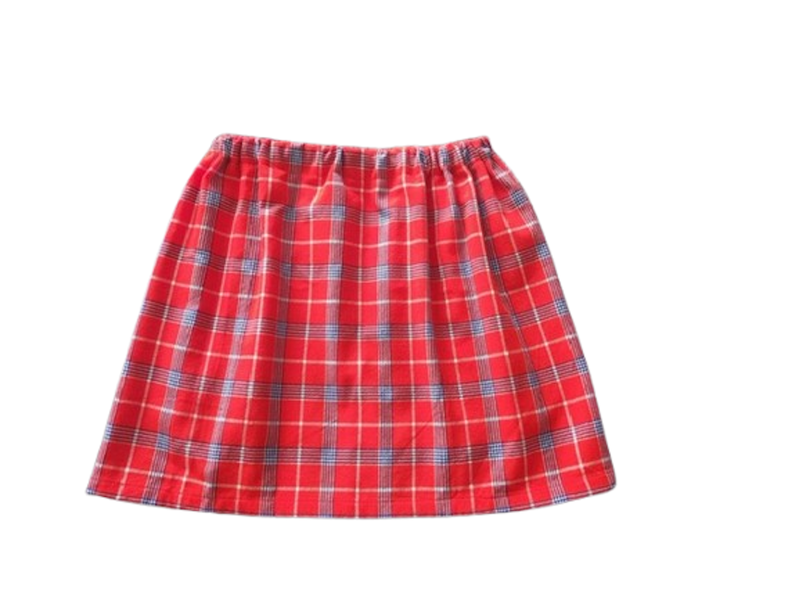 Skirt Maasai Shuka Kenya Material Red Small
