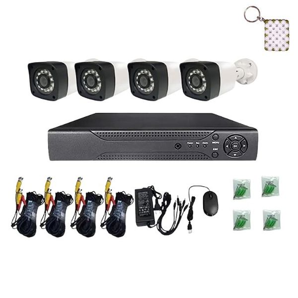 Aerbes AB-C231 CCTV Security Camera System And A Keyholder