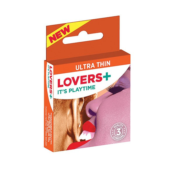 Lovers Plus Condoms Ultrathin - 3 Condoms