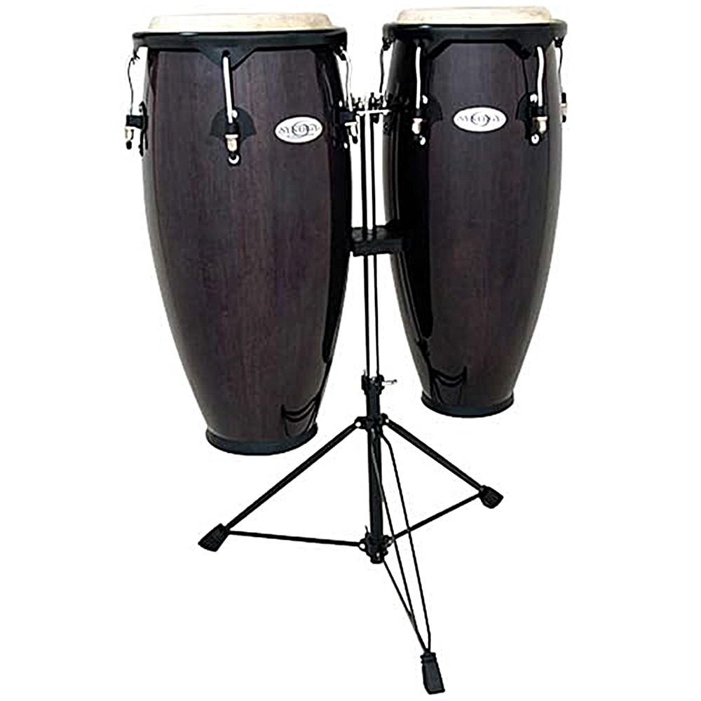 Toca Percussion 10" & 11" Synergy Series Conga Set with Stand - T. Black