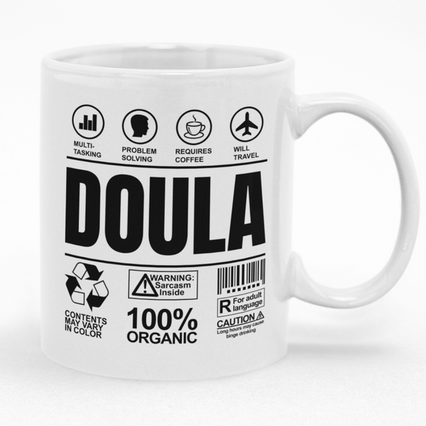 Doula Mug for Birthday, Christmas Gift - Custom Printed Funny