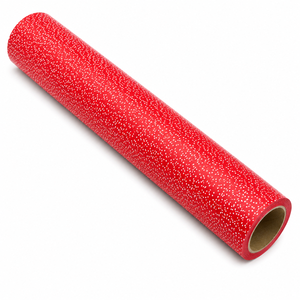 White Specks on Red Wrapping Paper Roll 500mm x 10meter Premium Gift Wrap
