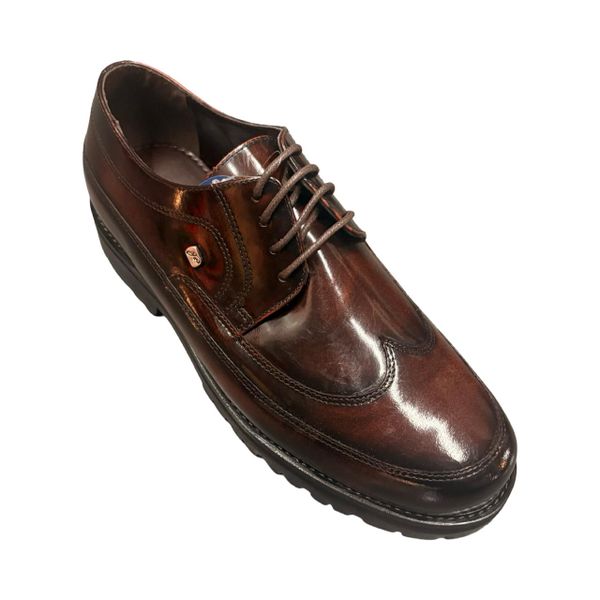 John Drake Handcrafted Leather Derby Shoes - Brown