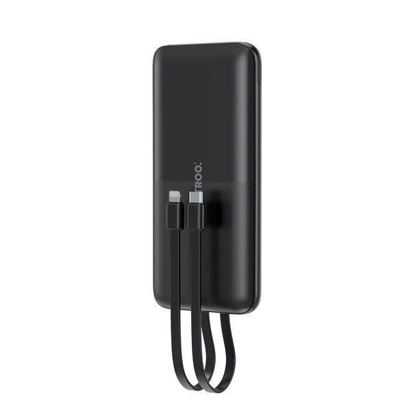 TROO 22.5W Fast Charging Power Bank with TYPE C/Lightning Cable