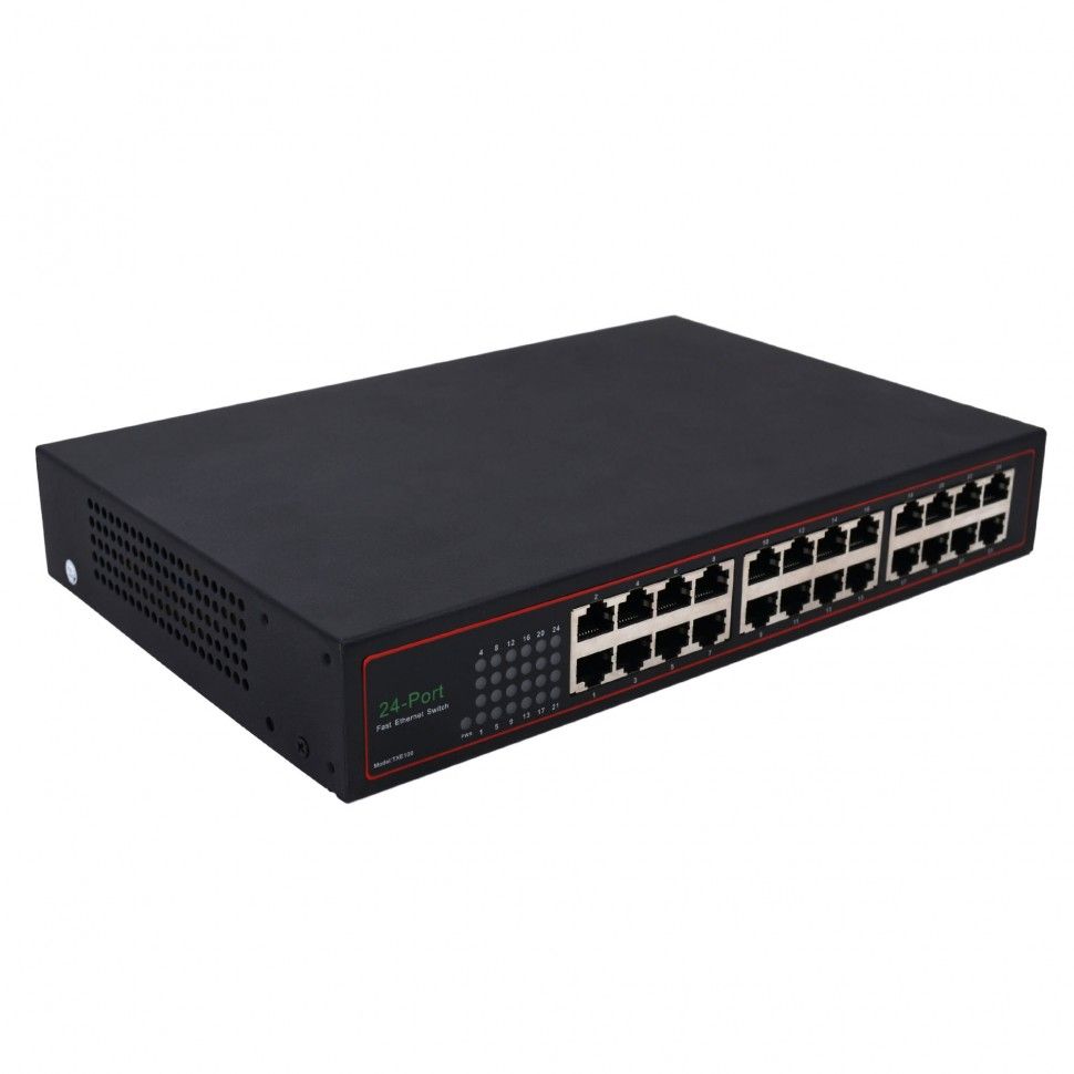 MicroWorld 24 Port 10/100Mbps Unmanaged Fast Ethernet Network Switch ...