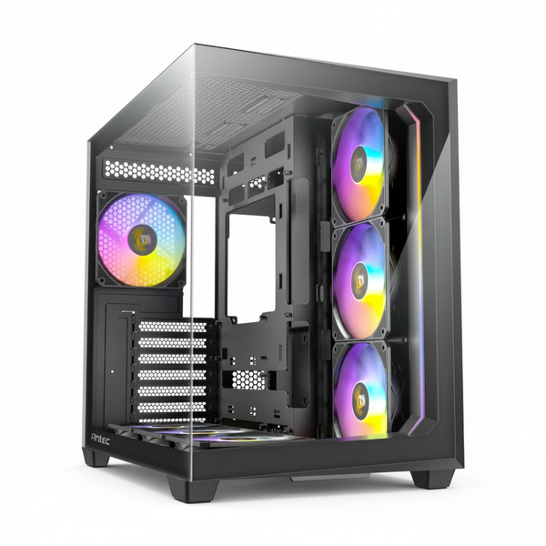 Antec Mid-Tower Gaming Chassis with ARGB Fans and Glass Panel