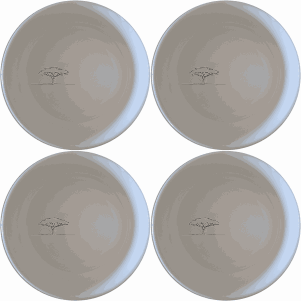 African Sunset Savanna Acacia Tree Bowl Set of 4 - Range 1