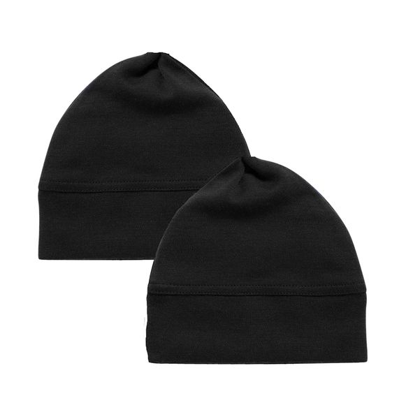 Hannah Grace Black Baby Hat Two Pack image