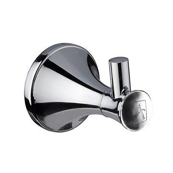 Kirk Aqua Royal Single Bathroom Robe Zinc Hook In A Chrome Plated Finish