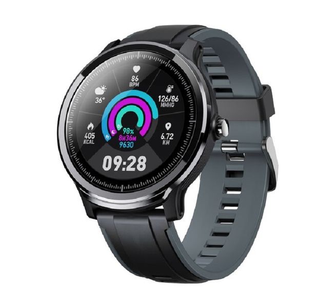 Polaroid PA80 Round Carbon with Full Touch Smartwatch - Black