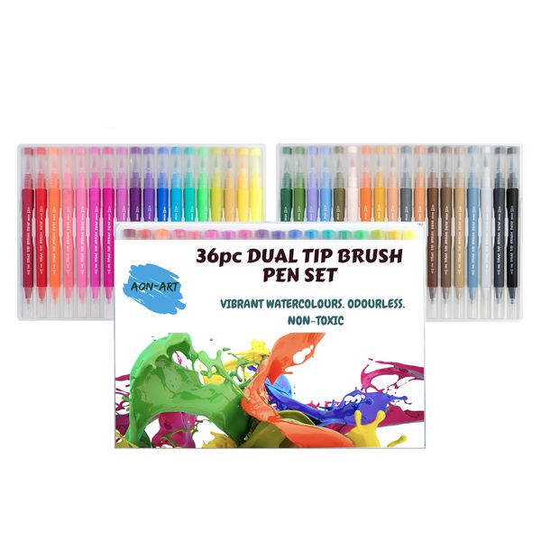 Aon-Art Dual Tip Brush Pen Set (36)