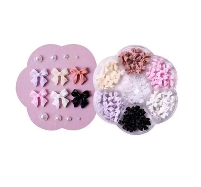 240pcs Colorful Bow Tie Nail Accessories 3D