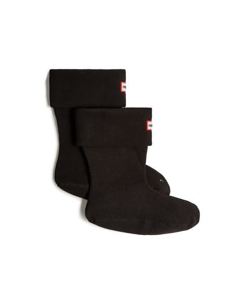 Hunter Fleece Short Boot Sock - Black