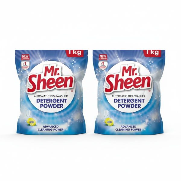 Mr Sheen Automatic Dishwasher Powder Lemon 1Kg - Grease Cutter - 2 Pack