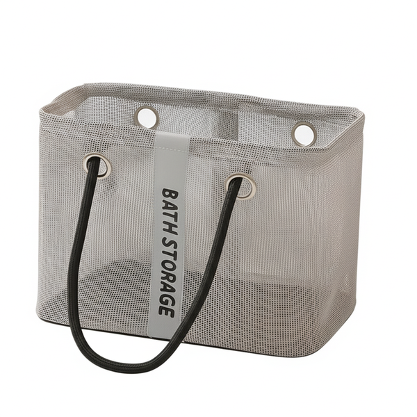 Tall Quick Dry Mesh Bath Storage Tote Bag With Handles