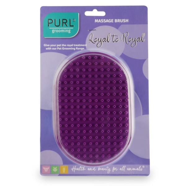 Purl Grooming - Massage Brush Purple
