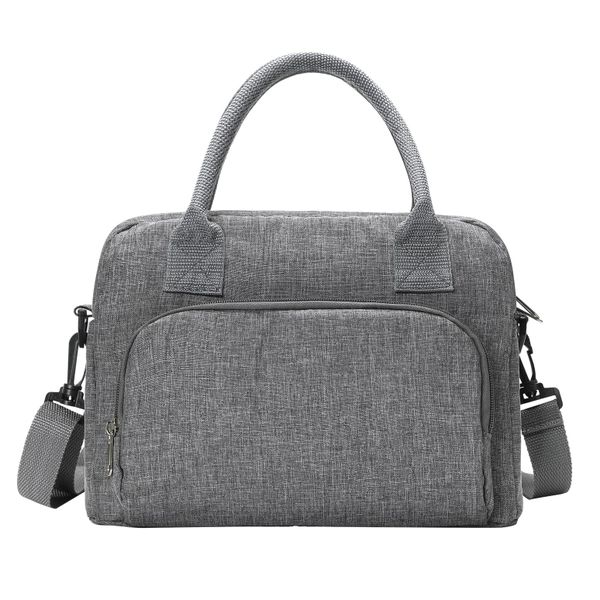 Grey Lunch Bag Reusable Leakproof Cooler Tote