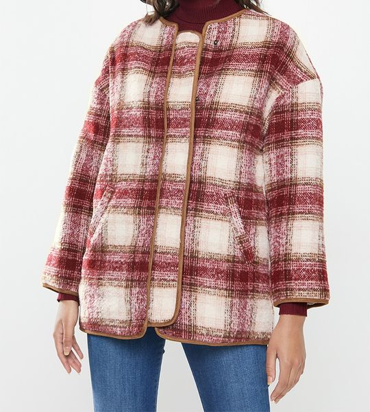 Women's Cotton On Winter Jacket - Red Check