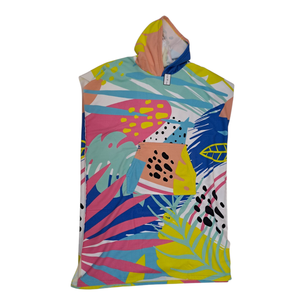 Gift Emporium Polyester Poncho Towel - Abstract Summer Splash (180 cm)