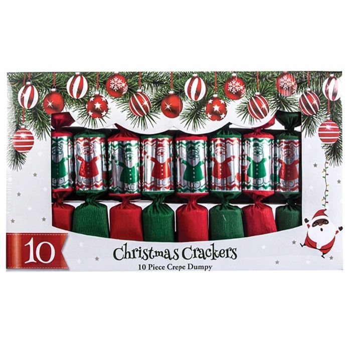 Crepe Christmas Crackers - 10 Piece