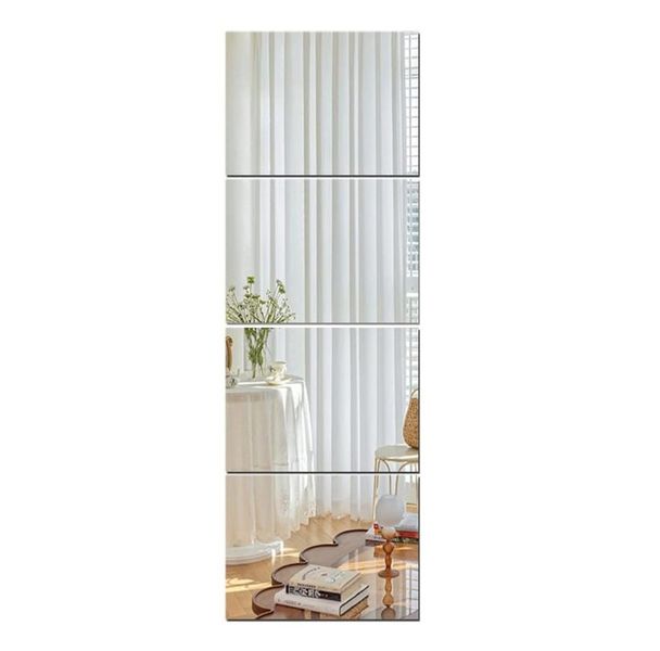 4 Piece acrylic Mirror-Non-Glass Shatterproof Mirror Full Length