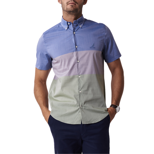 Nautica - Short Sleeve Big Stripe Weekend Shirt