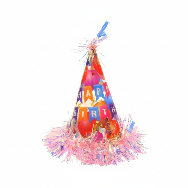 Party Celebration Hats Holographic, Tinsel, Frills &amp; Lights