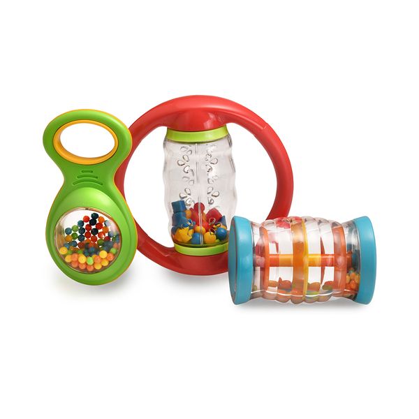 Halilit Music Instrument for Babies &amp; Toddlers Trio Rattle Band Set: 3 pcs
