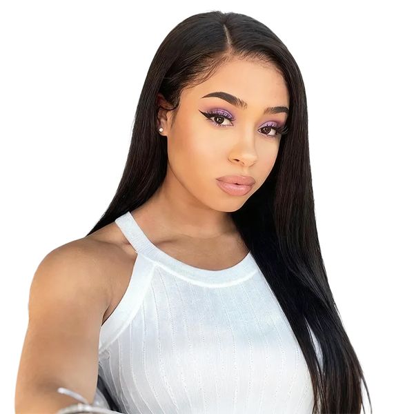 Geebuy Installed done Wig Peruvian HairStraight Full Frontal 16INCH
