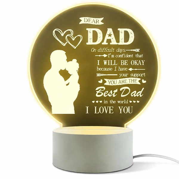 I Love My Dad - Best Dad Birthday Gift Night Light